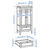 SUNDVIK Wardrobe, white, 80x50x171 cm