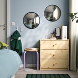 SVARTBJÖRK Decorative convex mirror, black, 41 cm