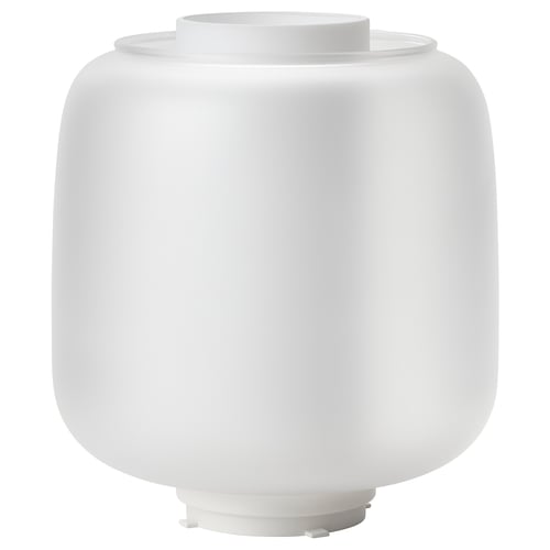 SYMFONISK lamp shade: white, round, frosted glass.