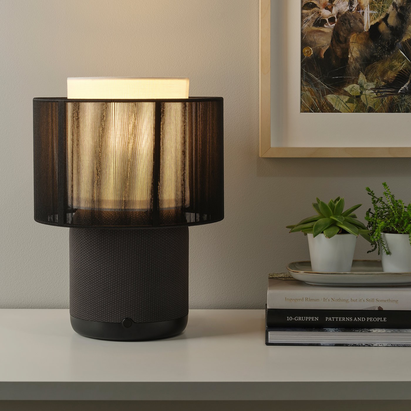 SYMFONISK speaker lamp base with WiFi, black/smart - IKEA