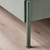TÄLLÅSEN Upholstered bed frame with mattress, Kulsta grey-green/Vesteröy extra firm, 160x200 cm