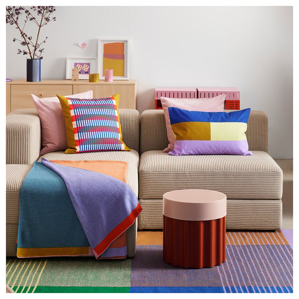 TESAMMANS Rug, flatwoven, multicolour, 155x220 cm