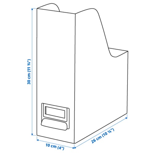 Illustration with measurements for the product: TJOG.