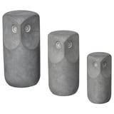 TONAD Decoration set of 3, owl/grey