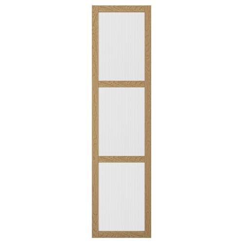 TONSTAD oak & white pax door, rectangle, wood & glass.