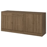 TONSTAD Storage combination, brown stained oak veneer, 202x47x90 cm