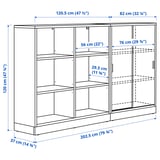 TONSTAD Storage combination, brown stained oak veneer, 202x37x120 cm