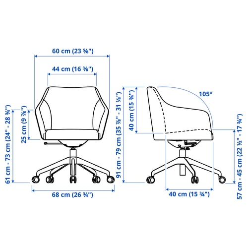 Illustration with measurements for the product: TOSSBERG.