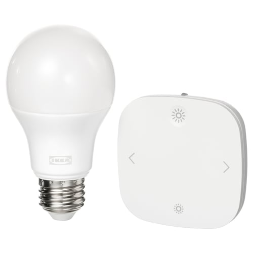 TRÅDFRI smart light kit by IKEA - led bulb & remote control with light & colour adjustment.
