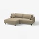 UPPÅKRA 3-seat modular sofa, with chaise longue, left/Johanneshov brown-beige