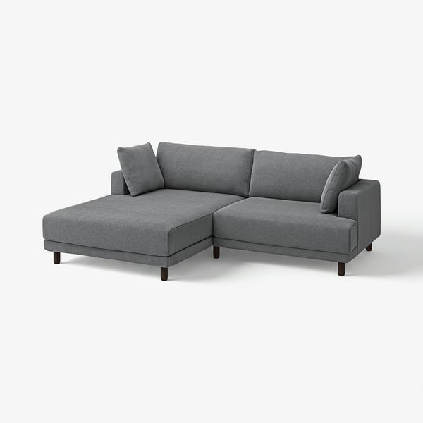 UPPÅKRA 3-seat modular sofa, with chaise longue, left/Johanneshov dark grey