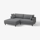 UPPÅKRA 3-seat modular sofa, with chaise longue, left/Johanneshov dark grey