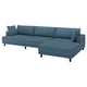 UPPÅKRA 4,5-seat modular sofa, with chaise longue, right/Axvall dark grey-blue