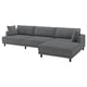 UPPÅKRA 4,5-seat modular sofa, with chaise longue, right/Johanneshov dark grey