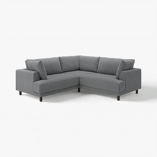 UPPÅKRA grey sectional sofa, modern design with plush cushions, u-shaped.