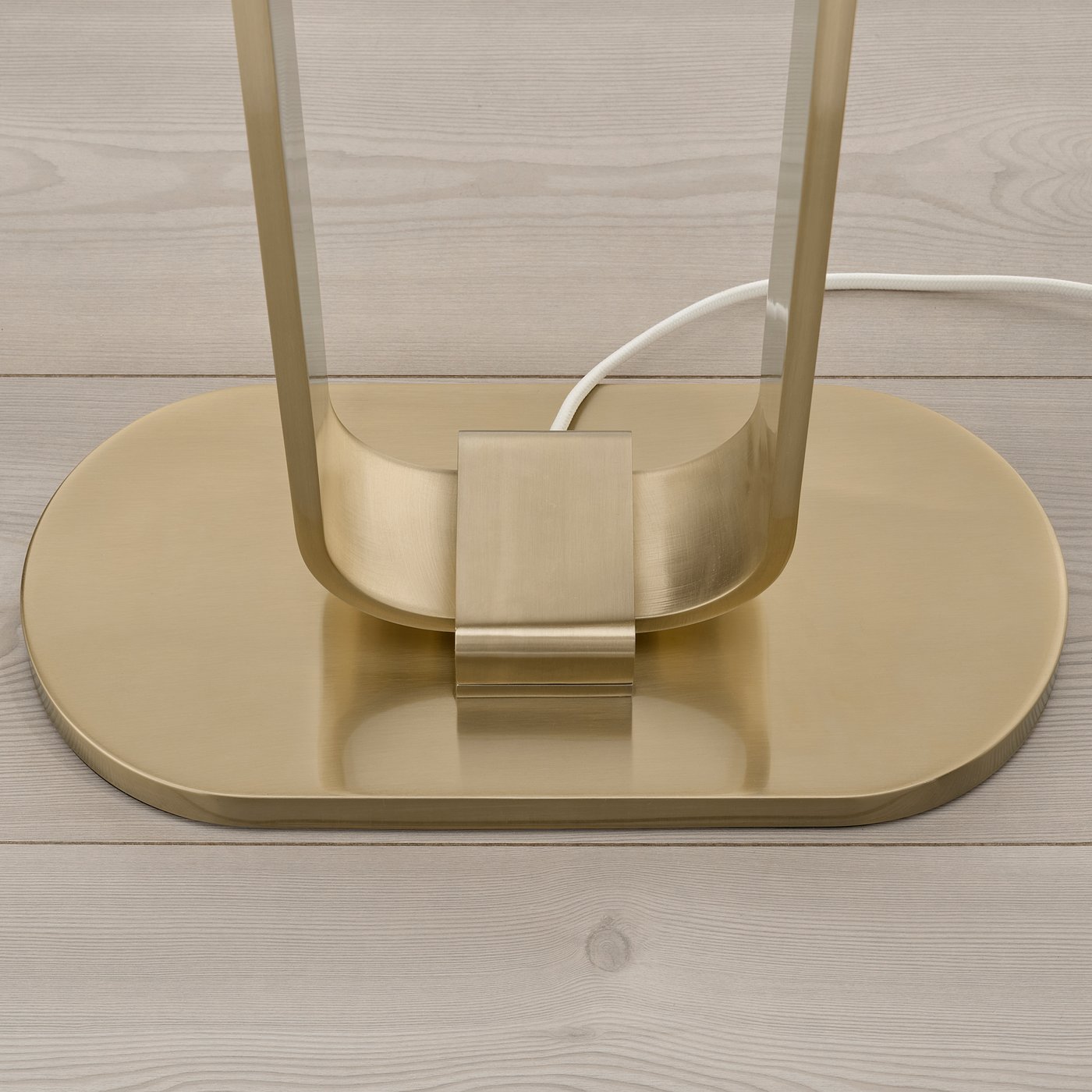 UPPVIND floor lamp, brass-plated/white, 150 cm - IKEA