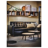 VÅGHÖJD LED floor lamp, dimmable black