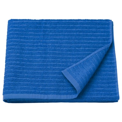 VÅGSJÖN Bath towel, bright blue, 70x140 cm