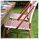 VASSHOLMEN Chair, in/outdoor, red/white