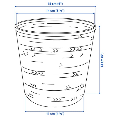 Illustration with measurements for the product: VATTENMELON.