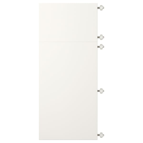 VEDDINGE Connected doors with hinges, white, 60x140 cm