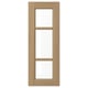 VEDHAMN Glass door, oak, 30x80 cm