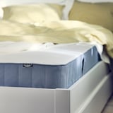 VESTMARKA Sprung mattress, extra firm/light blue, 90x200 cm