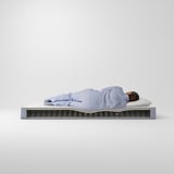 VESTMARKA Sprung mattress, extra firm/light blue, 90x200 cm