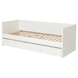 VIHALS Day-bed frame with storage, white, 80x200 cm