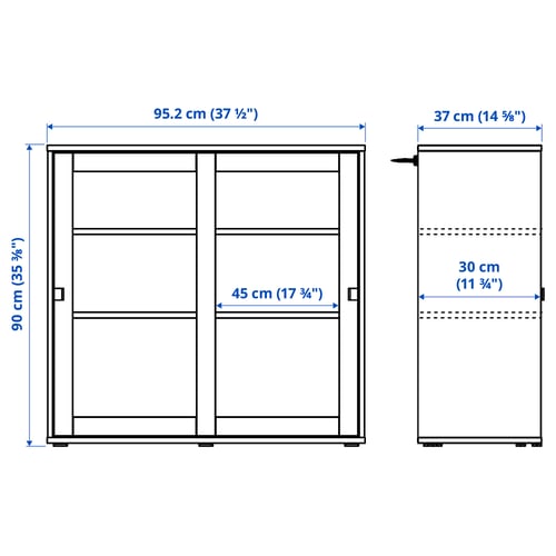 Illustration with measurements for the product: VIHALS.