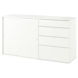 VIHALS Storage combination, white, 165x47x90 cm