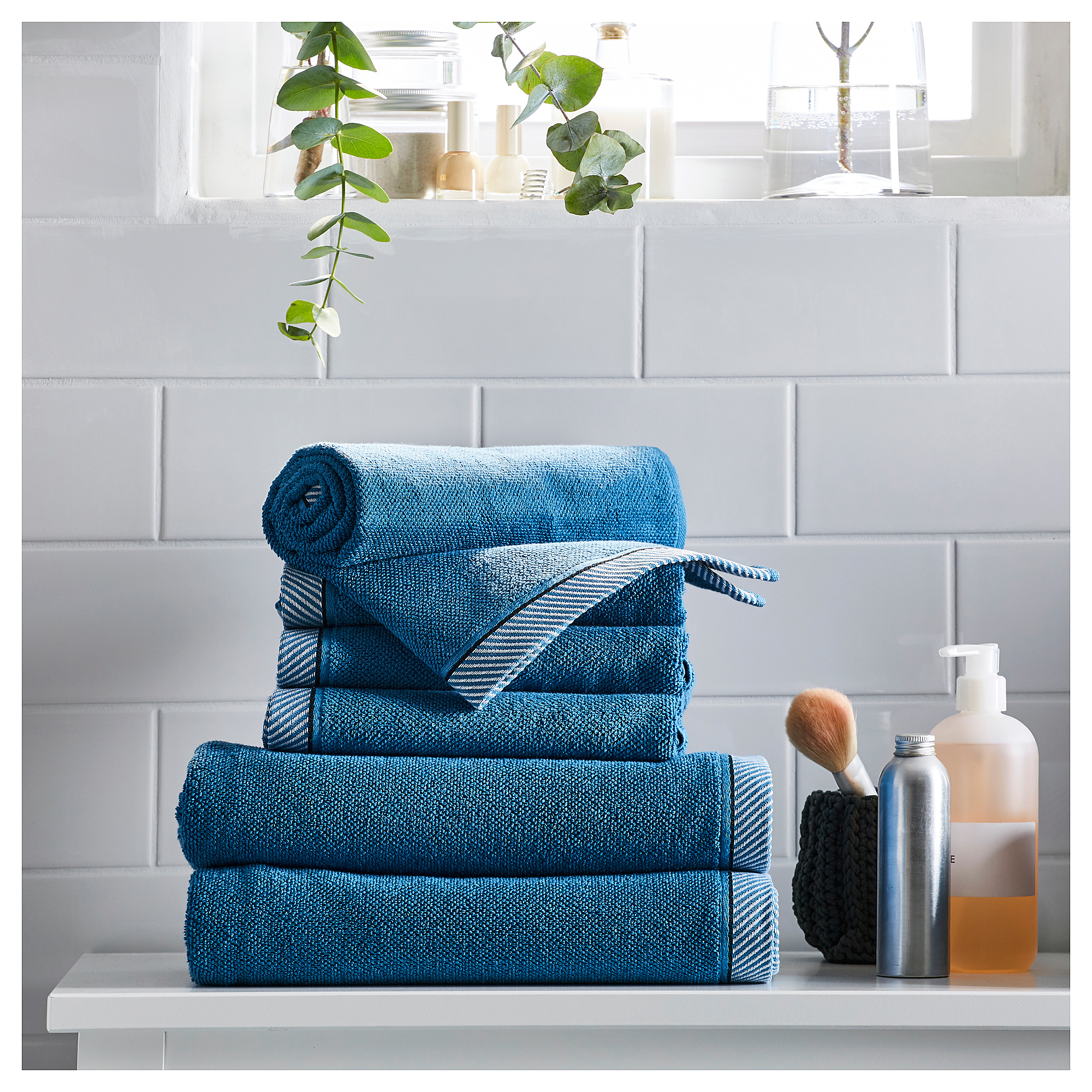 VIKFJÄRD Hand towel blue IKEA