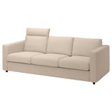 VIMLE 3-seat sofa, with headrest/Hallarp beige