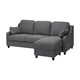 Option: VINLIDEN 3-seat sofa with chaise longue, Hakebo dark grey