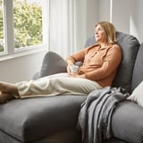 VINLIDEN 3-seat sofa with chaise longue, Hakebo dark grey