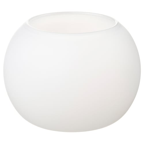 A VINTERFINT white glass vase with a simple, smooth design.