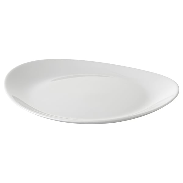 VITBLECKA Plate, white, 30 cm
