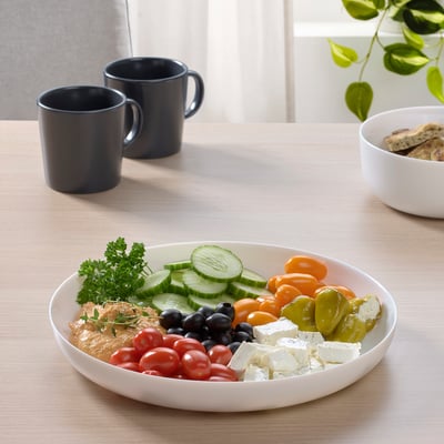 VITBLECKA Plate, white, 29 cm