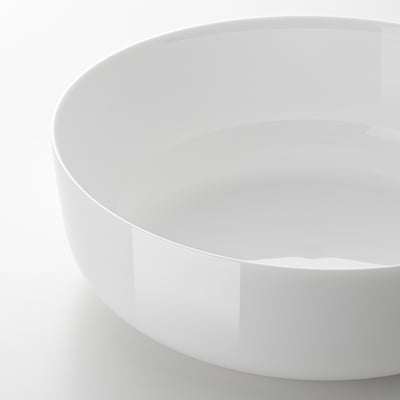 VITBLECKA white bowl, made of tempered glass, round shape, elegant design.