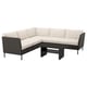 VITTSKÄR 4-seat conversation set, outdoor, outdoor plastic rattan dark grey/Frösön/Duvholmen beige