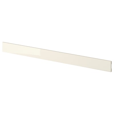 VOXTORP Plinth, high-gloss light beige, 220x8 cm