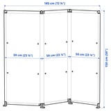 YTTERSKÄR Privacy screen, outdoor, grey, 185x150 cm