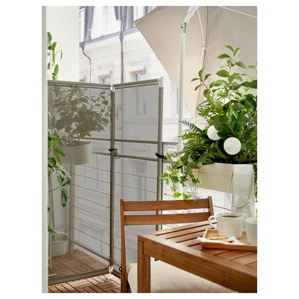 YTTERSKÄR Privacy screen, outdoor, grey, 185x150 cm