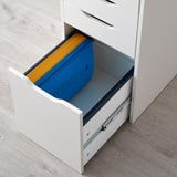 ALEX Drawer unit with drop-file storage, white, 36x70 cm