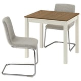 ÅLHULT / LUSTEBO Table and 2 chairs, beige/brown/Viarp beige/brown, 80x74 cm