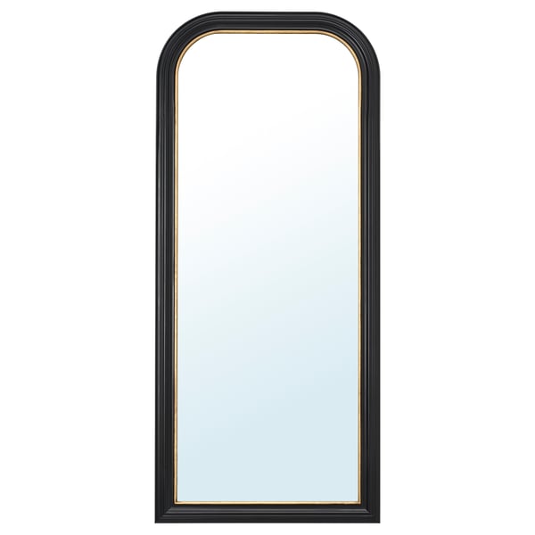 ALMARÖD Mirror, black, 75x170 cm