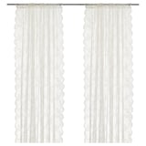 ALVINE SPETS Net curtains, 1 pair, off-white/with rod pocket, 145x250 cm