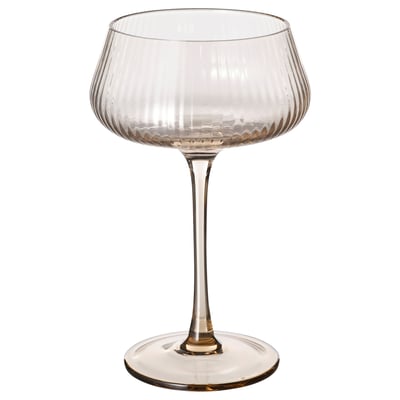 ANLEDNING Champagne coupe, light brown, 28 cl