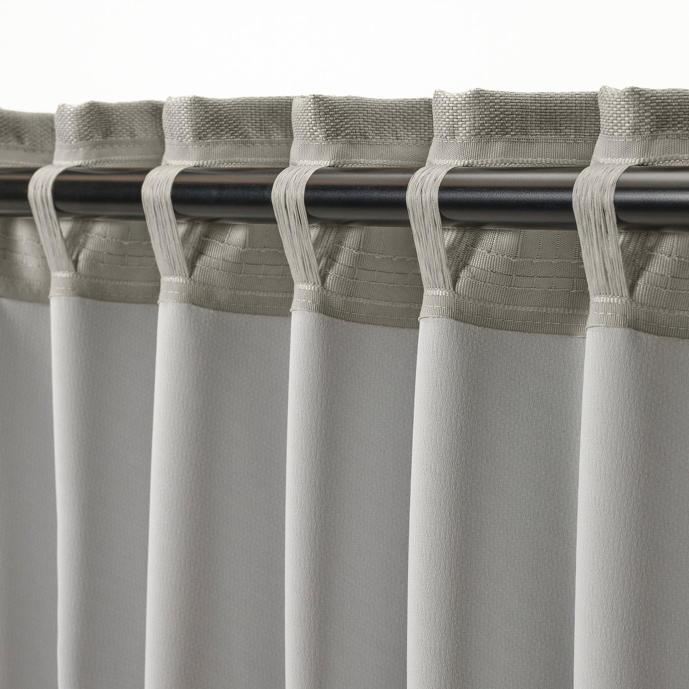IKEA ANNAKAJSA カーテン 145x250cm 2枚セット 新品 ANNAKAJSA room darkening curtains, 1 pair, light grey/with