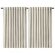 ANNAKAJSA Room darkening curtains, 1 pair, white/with heading tape, 145x135 cm